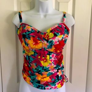 Sunsets Iconic Shirred Tankini Top